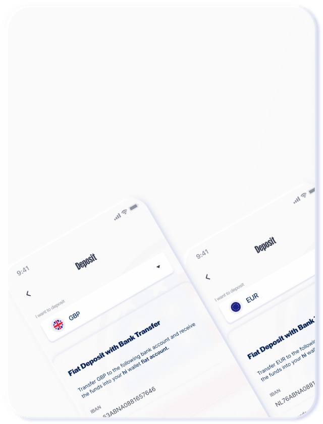 MultiCurrency Bank Account Crypto Wallet with IBAN hi